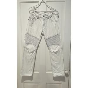 True Religion Moto Men's Denim Jeans Pants Size 33 Light Wash